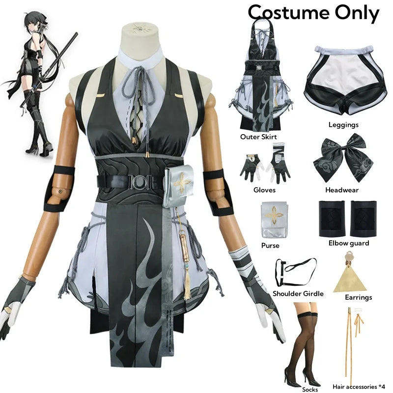 Wuthering Waves Rover Cosplay Costume – Full Set with Wig & Accessories - S / Costume Only - Anime - Costumes - 2024