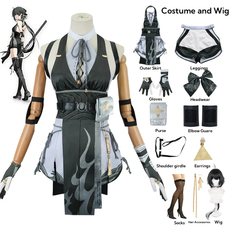 Wuthering Waves Rover Cosplay Costume – Full Set with Wig & Accessories - S / Costume and wig - Anime - Costumes