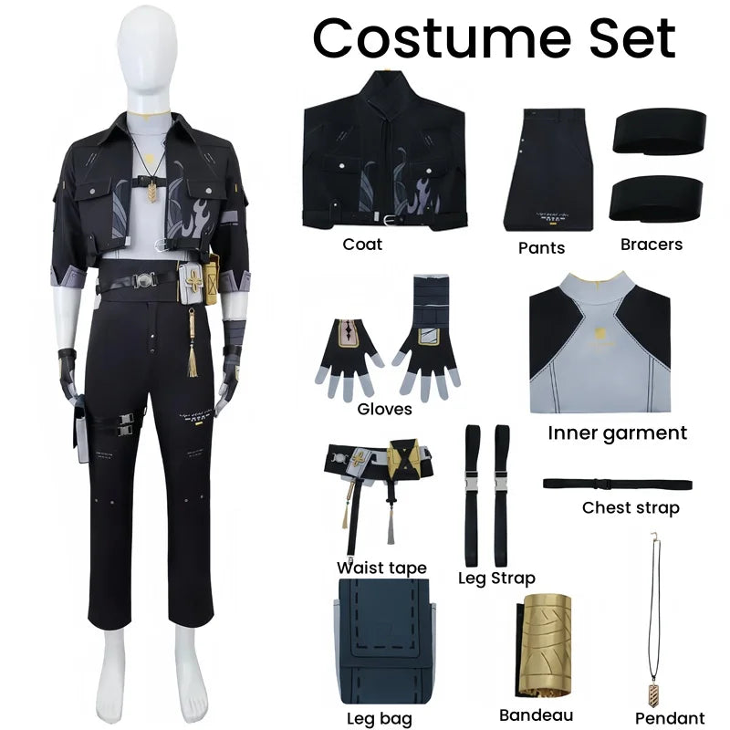 Wuthering Waves Rover Male Cosplay Costume – Full Set with Wig - S / Costume Only - Cosplay - Costumes - 2024 - 8