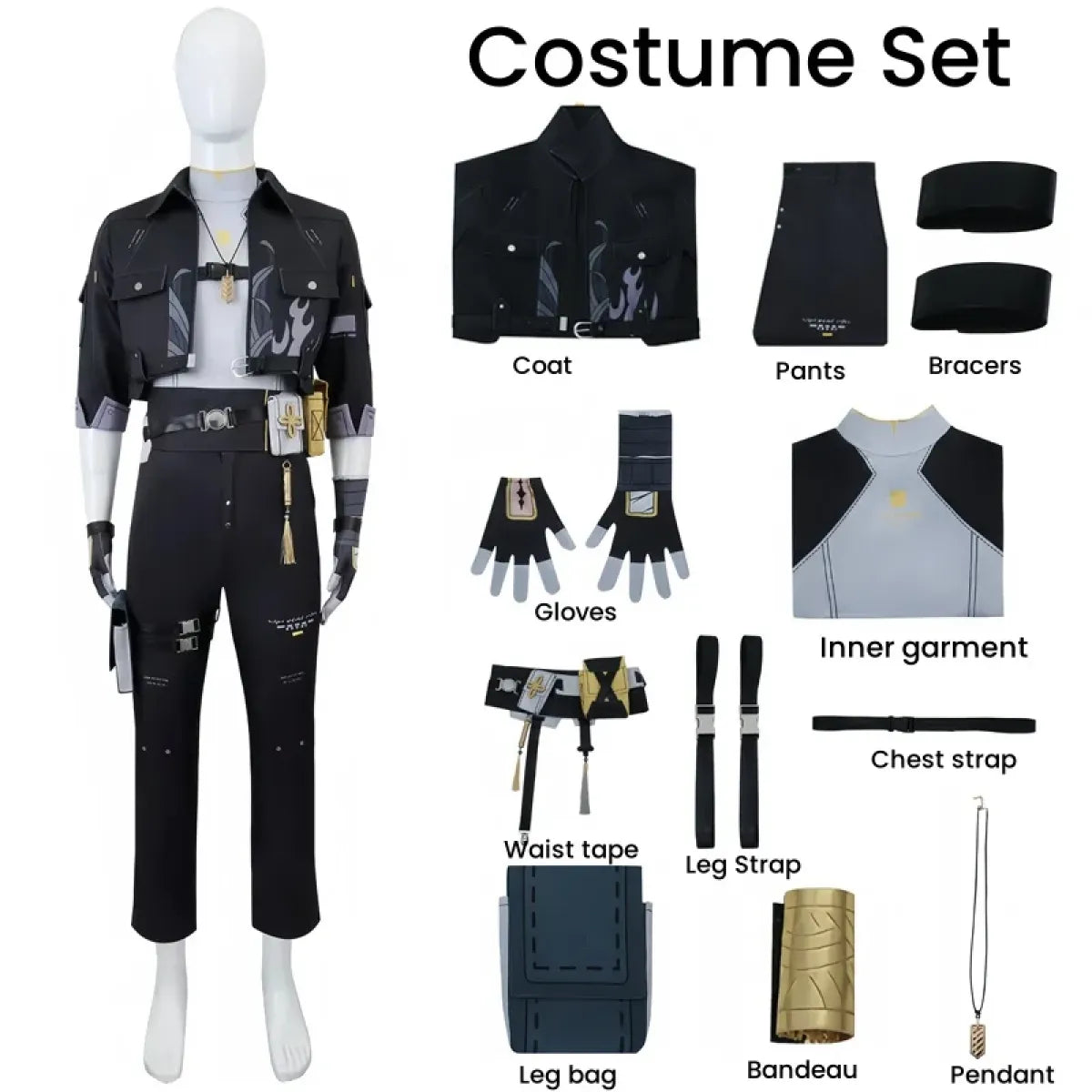 Wuthering Waves Rover Male Cosplay Costume – Full Set with Wig - Cosplay - Cosplay - 8
