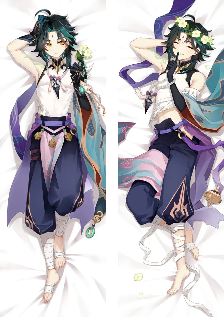 XIAO Genshin Impact Dakimakura - Red / 34x100cm Peach Skin - Dakimakura - Clothing - 3 - 2024