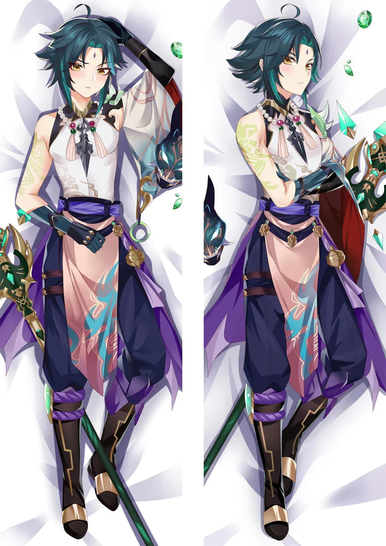 XIAO Genshin Impact Dakimakura - Black / 34x100cm Peach Skin - Dakimakura - Clothing - 4 - 2024