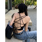 Y2K Backless Lace Up Crop Top - Women’s Clothing & Accessories - Tops - 5