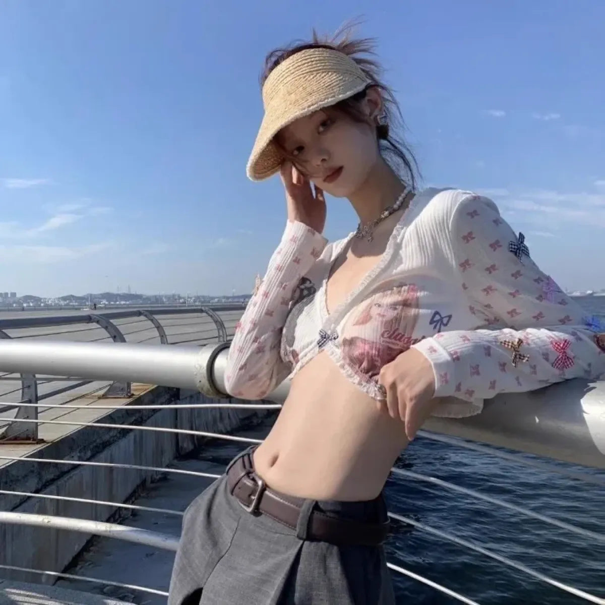 Y2K Fairycore Harajuku Bow Print Crop Top - Women’s Clothing & Accessories - Crop Top - 4