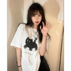 Y2K Buzzed Cat Tee - T-Shirts - 11