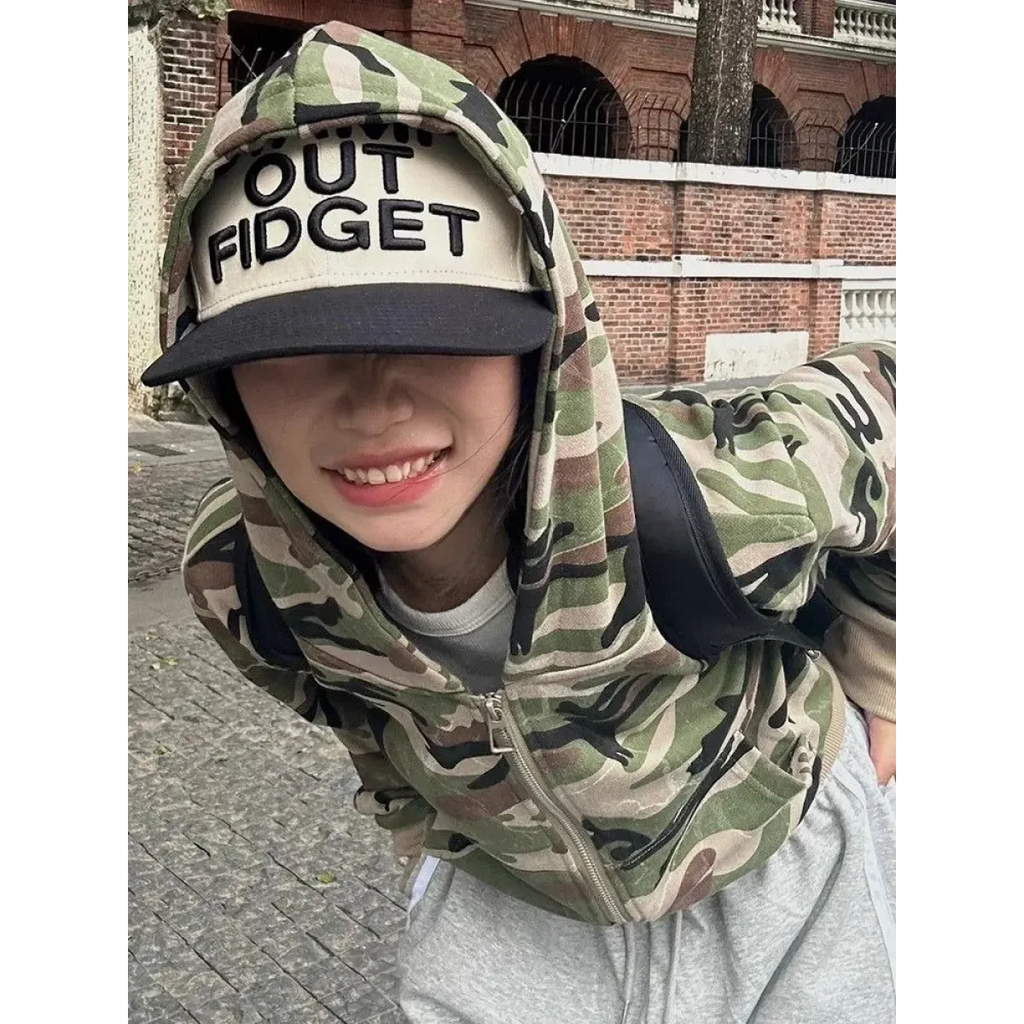 Y2K Camouflage Zip Hoodie Jacket - Hoodies & Sweatshirts - Hoodie - 3