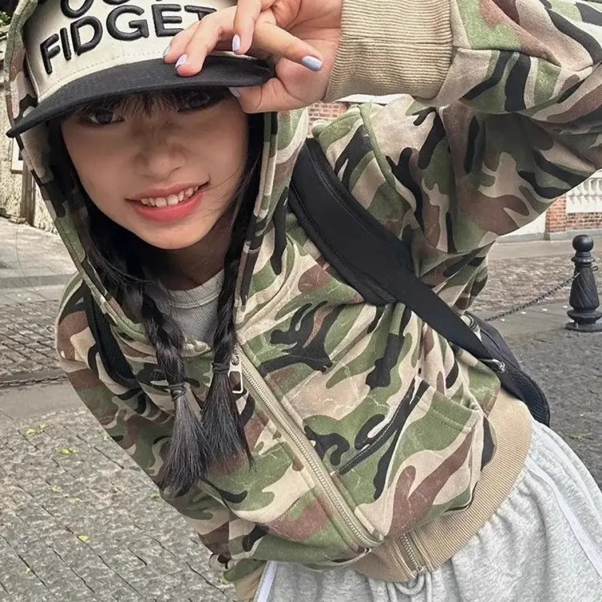 Y2K Camouflage Zip Hoodie Jacket - Hoodies & Sweatshirts - Hoodie - 6