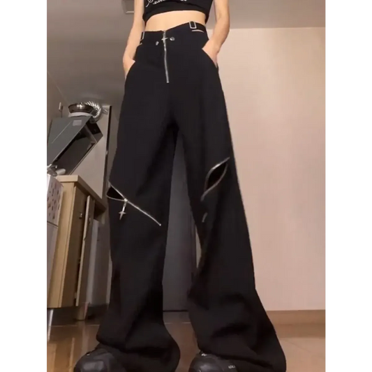 Y2K Hollow-Out Techwear Cargo Pants - Bottoms - Cargo Pants - 2