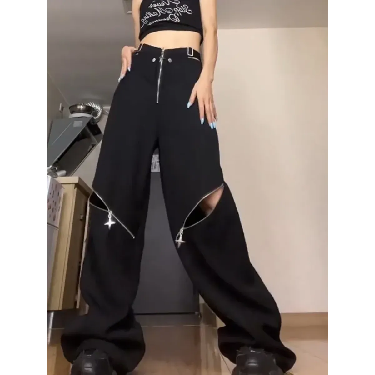 Y2K Hollow-Out Techwear Cargo Pants - Bottoms - Cargo Pants - 5