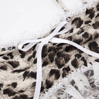 Leopard Print Lace Ruffle Tank Top – Y2K Coquette Cropped Camisole - Women’s Clothing & Accessories - Short