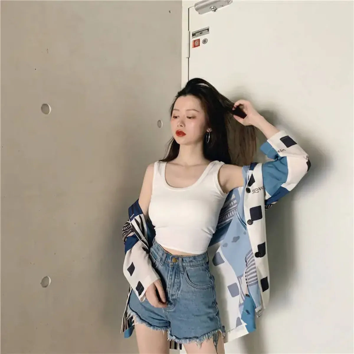 Y2K Ribbed Cropped Tank Top - Women’s Clothing & Accessories - Tank Top / Cami - 10