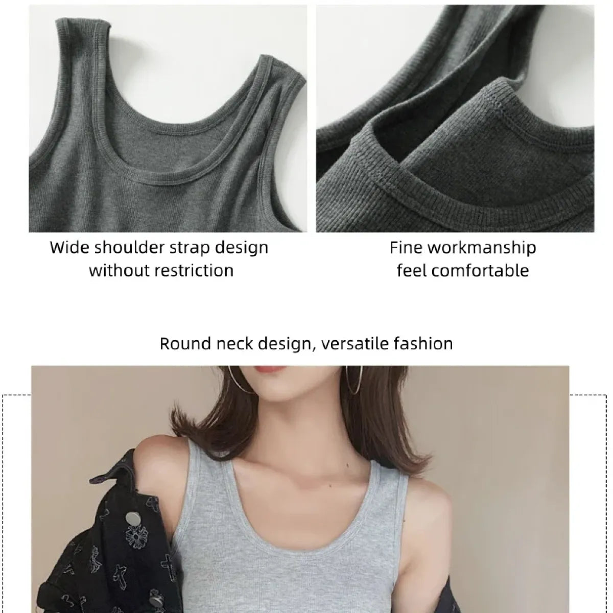 Y2K Ribbed Cropped Tank Top - Women’s Clothing & Accessories - Tank Top / Cami - 3