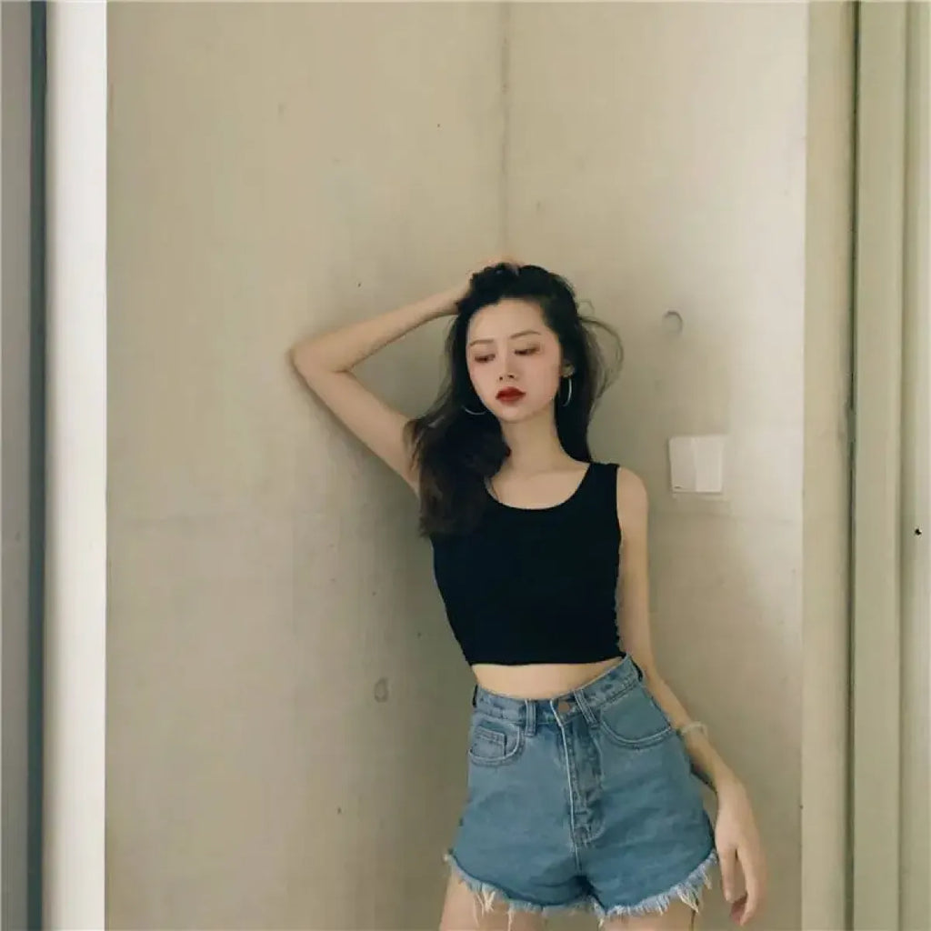 Y2K Ribbed Cropped Tank Top - Women’s Clothing & Accessories - Tank Top / Cami - 7