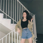 Y2K Ribbed Cropped Tank Top - Women’s Clothing & Accessories - Tank Top / Cami - 8