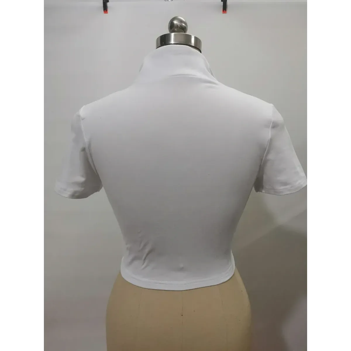 Y2K Zip V-Neck Cropped Tee - T-Shirts - Crop Top - 3