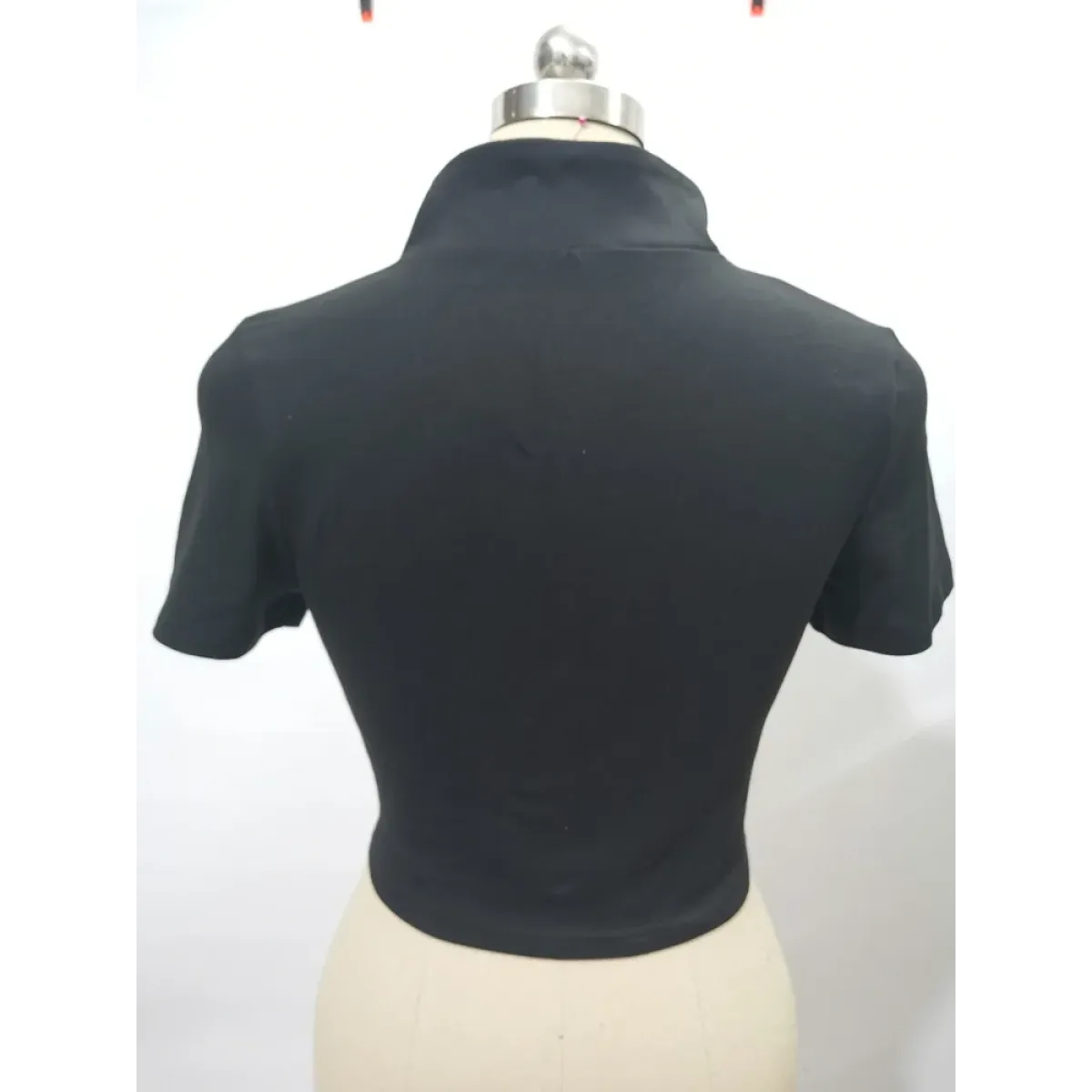 Y2K Zip V-Neck Cropped Tee - T-Shirts - Crop Top - 5