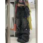 Y2K Goth Cargo Stacked Denim Pants - Bottoms - Jeans - 3