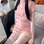 Kawaii Hoodie Dress – Y2K Fairycore Cartoon Print - All Dresses - Hooded - Women’s Hoodies - 5