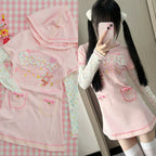Kawaii Hoodie Dress – Y2K Fairycore Cartoon Print - All Dresses - Hooded - Women’s Hoodies - 6