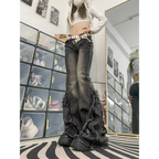 Y2K Grunge Low Waist Flare Jeans - Bottoms - Jeans - 2