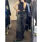 Y2K Oversized Black Flare Jeans - Bottoms - Jeans - 2