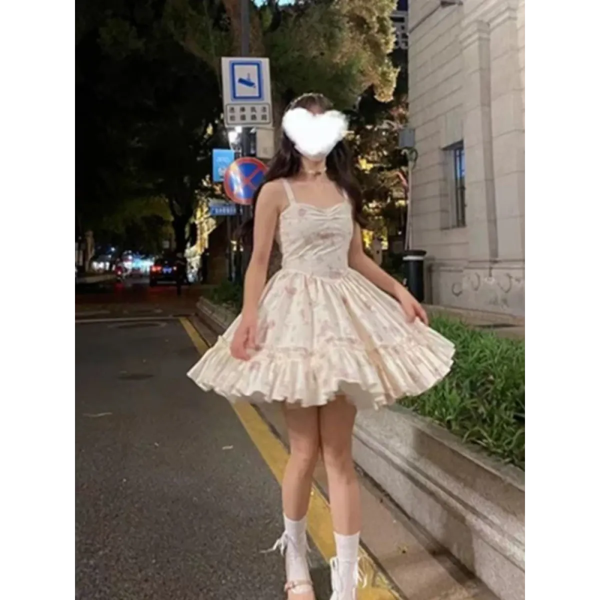 Y2K Sweet Bow Corduroy Top & Floral Dress Set – Gentle Slim Fit - All Dresses - Clothing Sets - 5