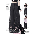 Gothic Y2K Cross Zip Wide-Leg Jeans - Bottoms - Jeans - 6