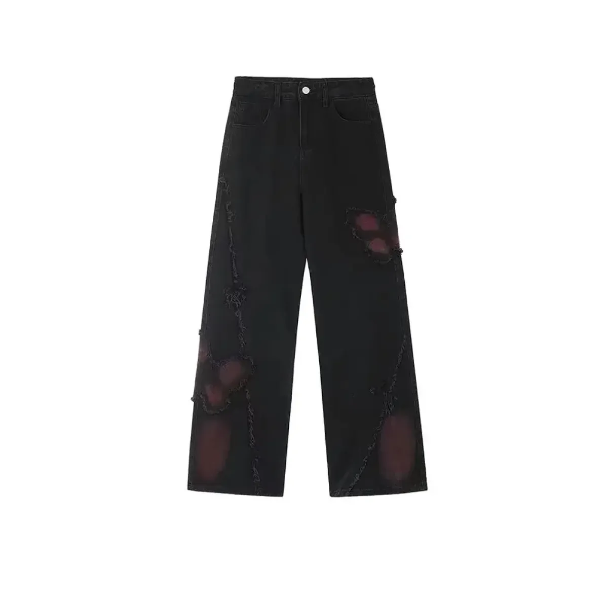 Gothic Y2K Patchwork Baggy Jeans - Bottoms - Women’s Jeans - 5