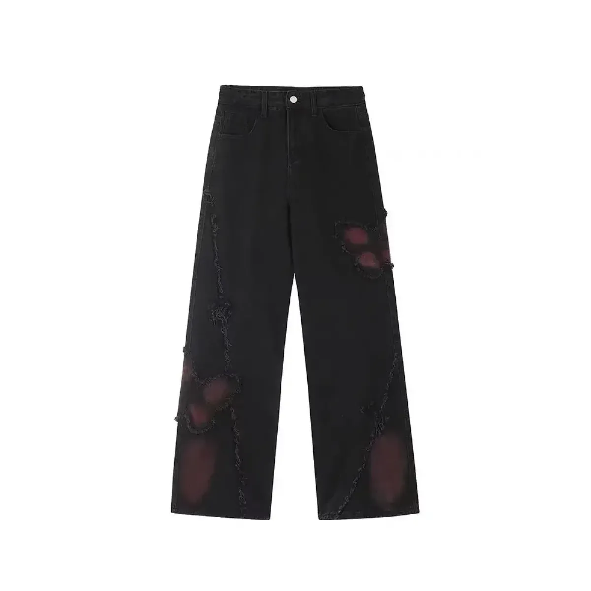 Gothic Y2K Patchwork Baggy Jeans - Bottoms - Women’s Jeans - 6