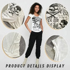 Y2K Gothic Punk T-Shirt – Skeleton Print Slim Fit Tee - T-Shirts - Short - Round - T-Shirts - 5