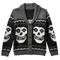 Y2K Gothic Skull Knit Cardigan Sweater - Sweaters - Sweater / Pullover - 1