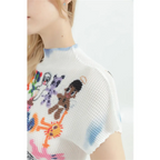 Y2K Graphic Print Women’s T-Shirt - Harajuku Korean Fashion O-Neck Tee - T-Shirts - 5