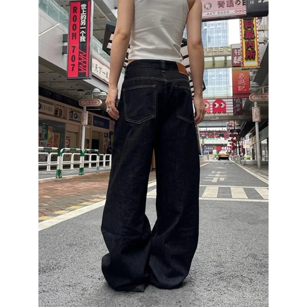 Y2K Grunge Oversized Denim Jeans - Bottoms - Women’s Jeans - 1