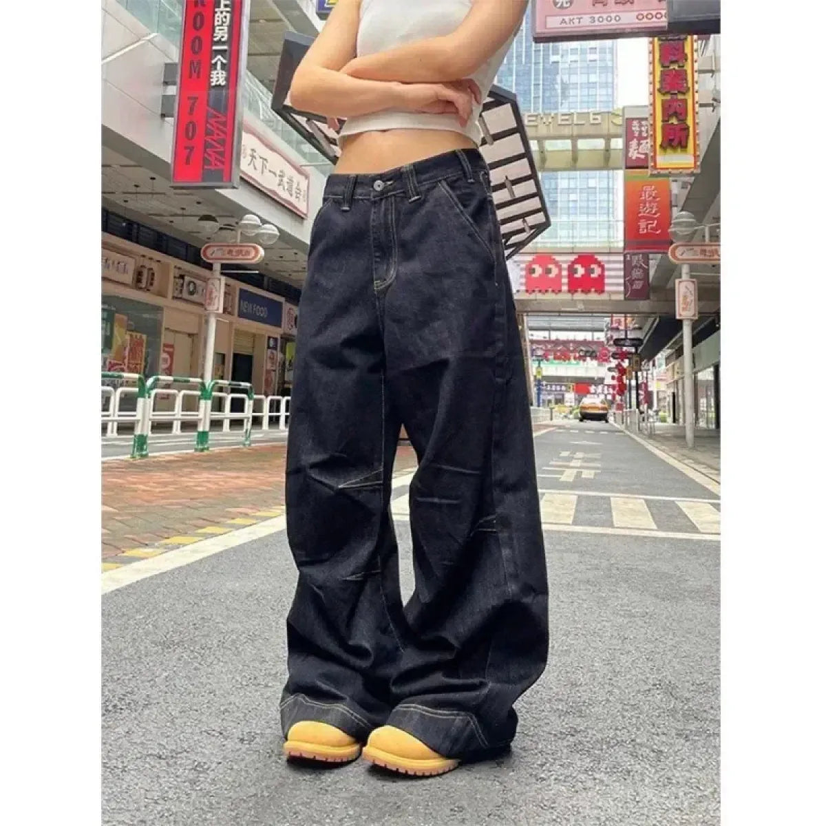 Y2K Grunge Oversized Denim Jeans - Best Sellers - Women’s Jeans - 6