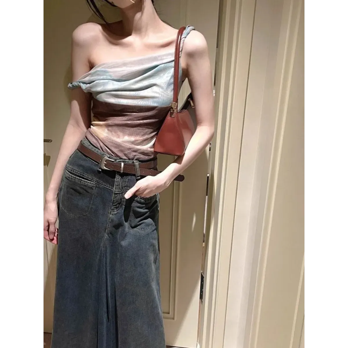 Y2K Halo Mesh Irregular Camisole Tank Top - Women’s Clothing & Accessories - Tank Top / Cami - 3