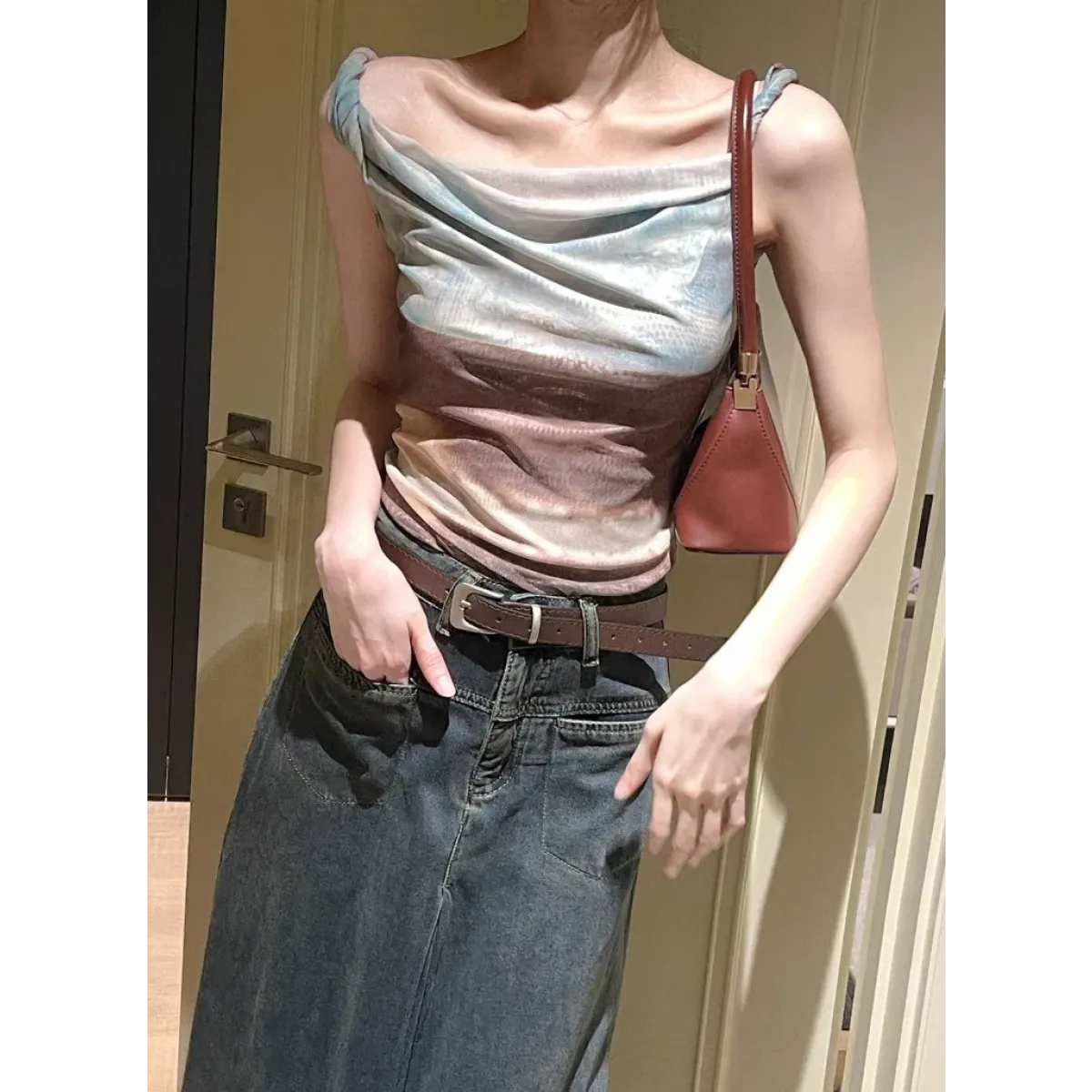 Y2K Halo Mesh Irregular Camisole Tank Top - Women’s Clothing & Accessories - Tank Top / Cami - 6