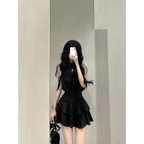 Y2K Halter Top & Ruched Tiered Skirt Set - Bottoms - Sets / Co-ords - 5