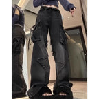 Gothic Baggy Cargo Jeans – Y2K Harajuku Grunge Pants - Bottoms - Women’s Jeans - 4