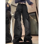 Gothic Baggy Cargo Jeans – Y2K Harajuku Grunge Pants - Bottoms - Women’s Jeans - 7