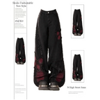 Gothic Baggy Jeans – Y2K Harajuku Grunge Aesthetic - Bottoms - Women’s Pants - 1