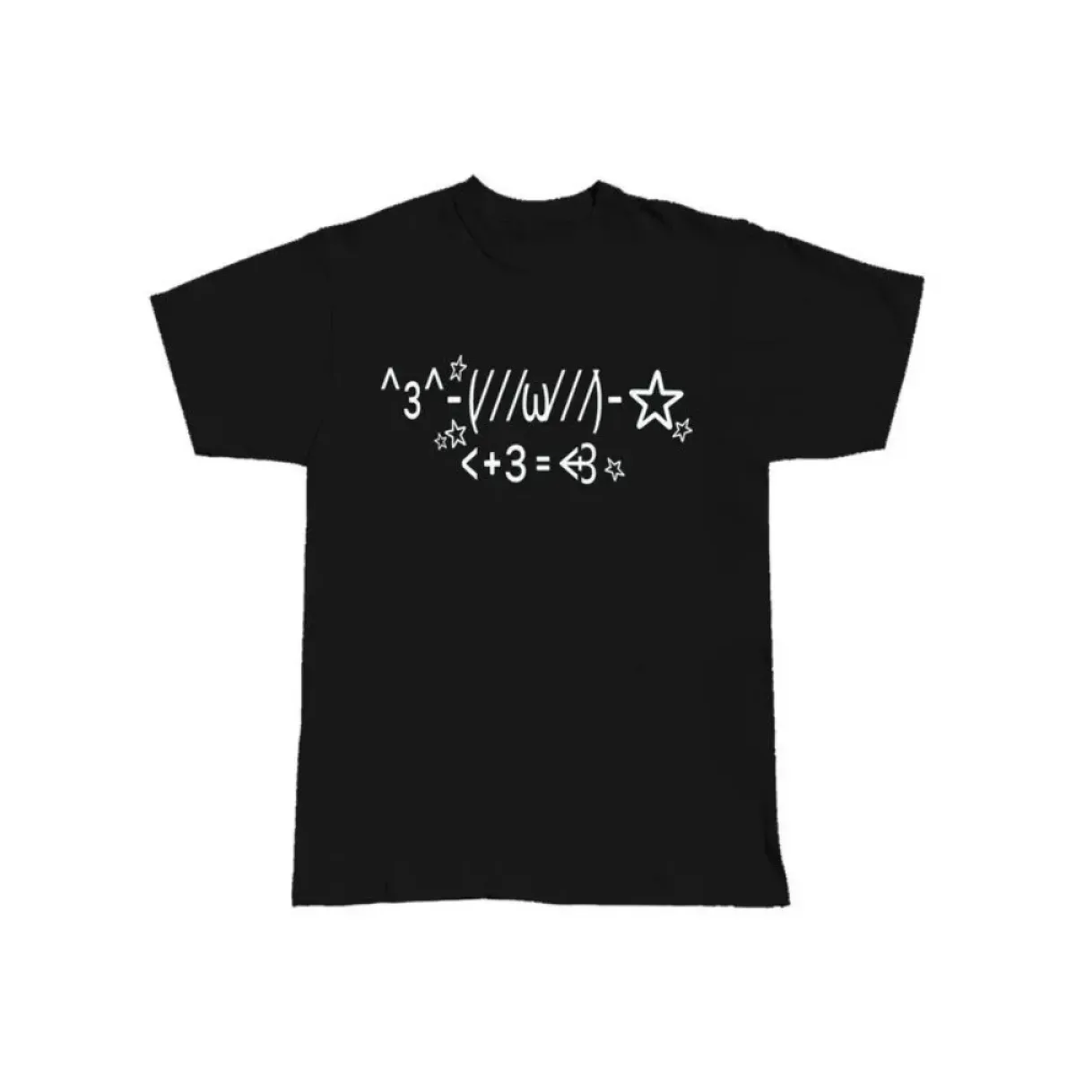 Kawaii Emoticon T-Shirt – Y2K Harajuku Grunge Tee - T-Shirts - Short - Crew - Unisex T-Shirts - 3
