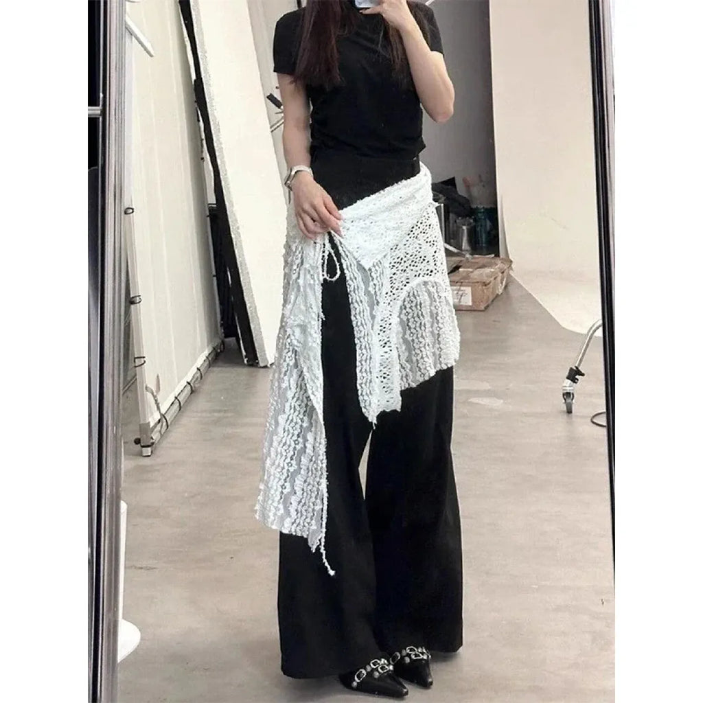 Harajuku Lace Irregular Skirt - Bottoms - Skirts - 3