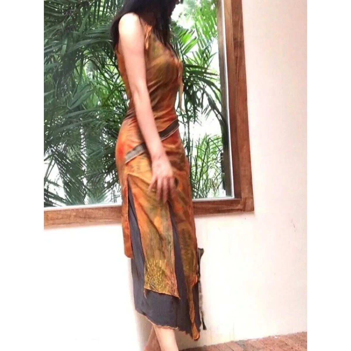 Harajuku Y2K Fairycore Irregular Print Dress - All Dresses - Midi Dress - 3