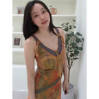 Harajuku Y2K Fairycore Irregular Print Dress - All Dresses - Midi Dress - 4