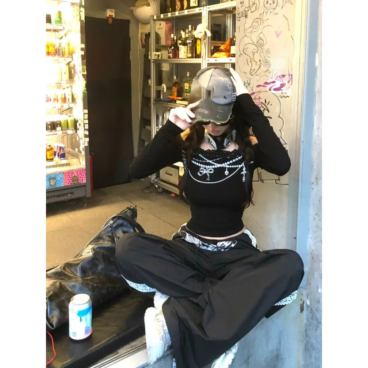 Lace Off-Shoulder Top – Y2K Harajuku E-Girl Aesthetic - Tops & Tees - Round - Tops - 4