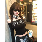 Lace Off-Shoulder Top – Y2K Harajuku E-Girl Aesthetic - Tops & Tees - Round - Tops - 6