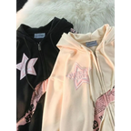 Y2K Harajuku Patchwork Zip Hoodie - Hoodies & Sweatshirts - Women Hoodies - 5