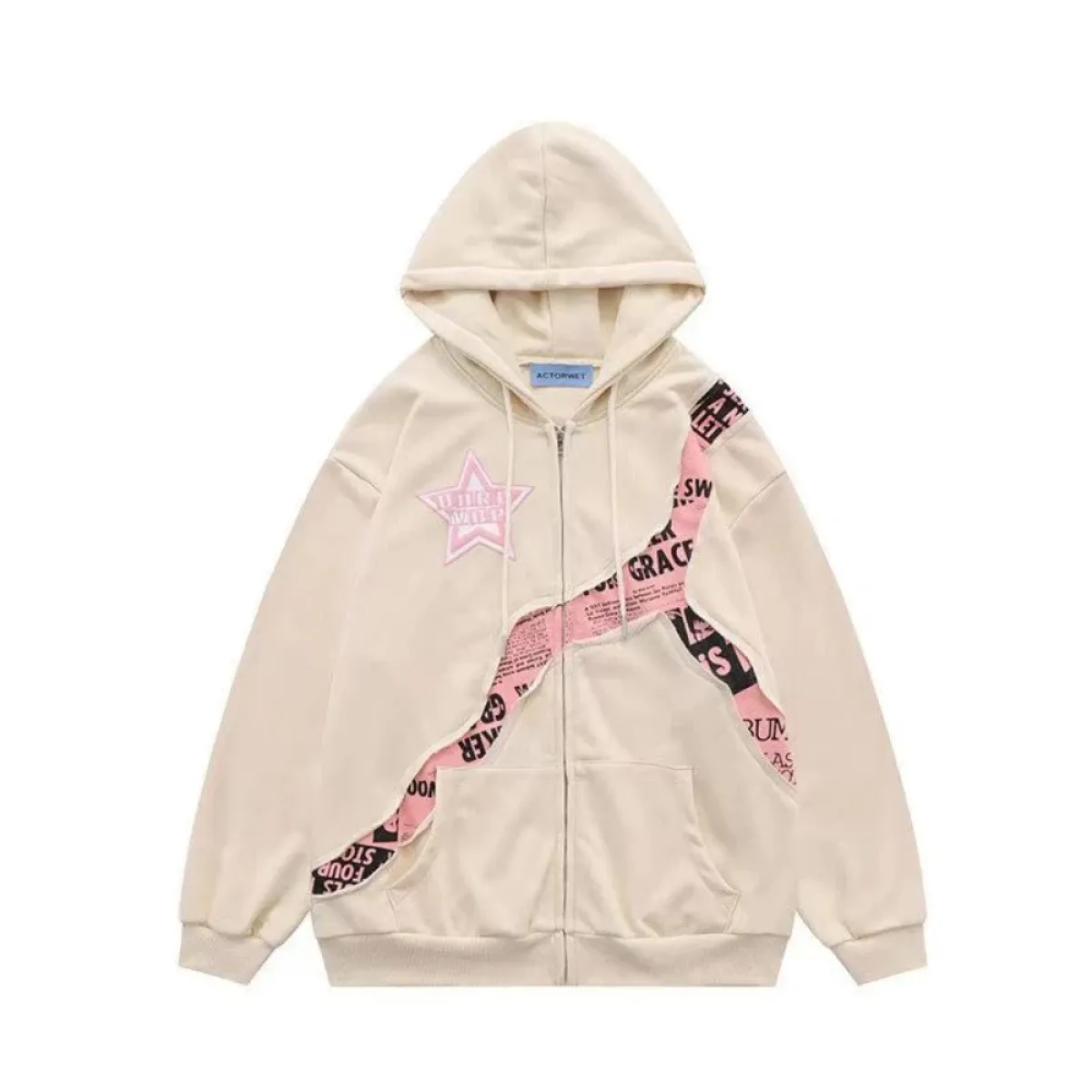 Y2K Harajuku Patchwork Zip Hoodie - Hoodies & Sweatshirts - Women Hoodies - 6
