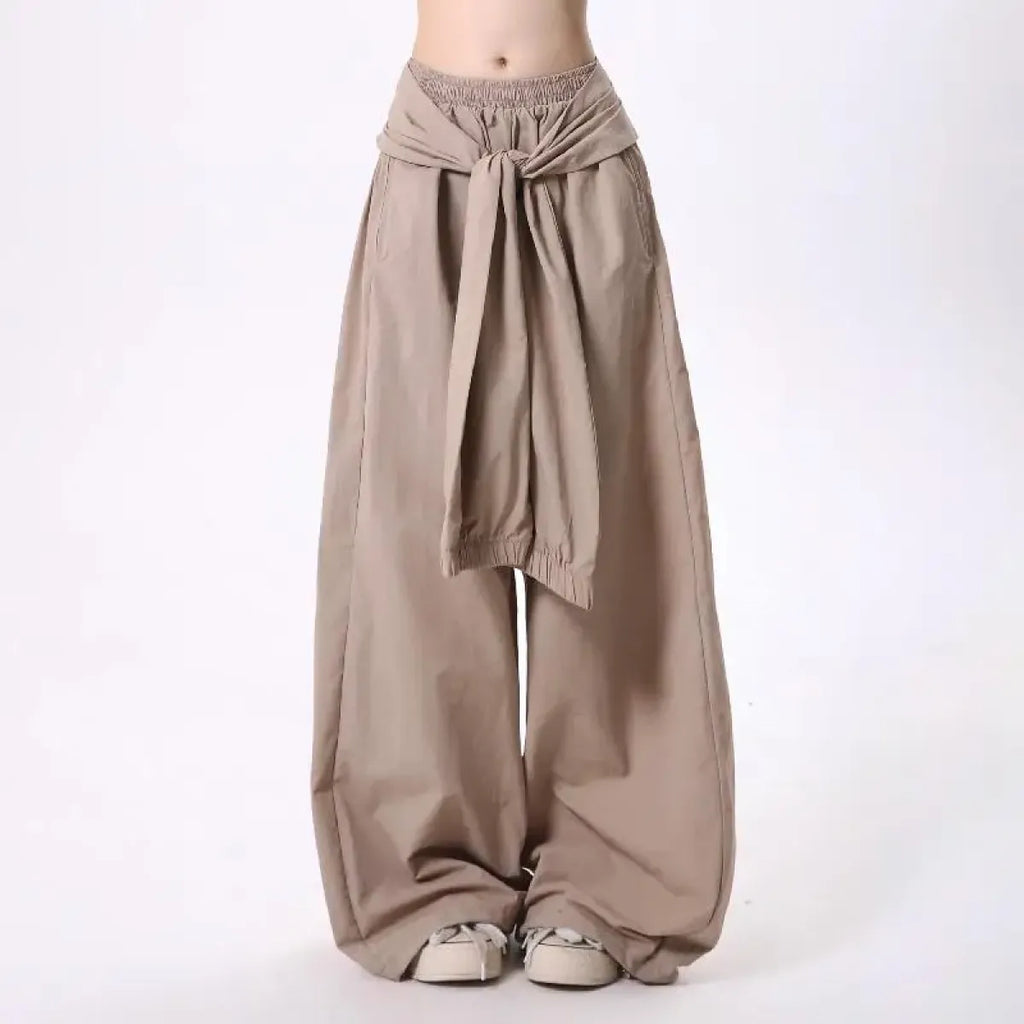 Baggy Wide Leg Pants – Y2K Harajuku Streetwear 90s Aesthetic - Bottoms - Women’s Pants - 3