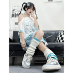 Y2K Harajuku T-Shirt – Japanese Patchwork - T-Shirts - Short - Asymmetric - T-Shirts - 4